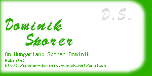 dominik sporer business card